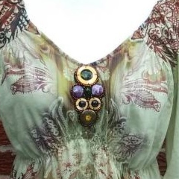 Live and Let Live Beaded Top - Size Small - Picture 3 of 5